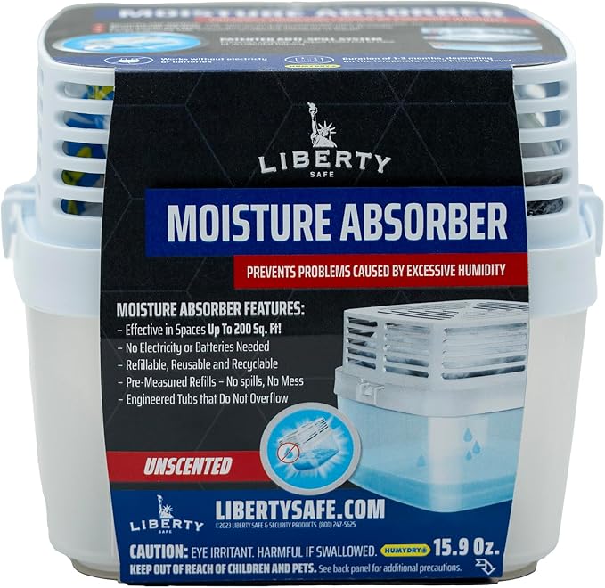 Liberty Safe Humydry Moisture Absorber - Protects Valuables from Moisture Damage - Gun Safe - Rust Prevention (15.9oz) by LIBERTYSAFE