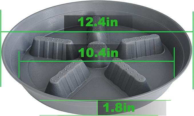 4 Pack Plant Saucer 12 inch, 8 10 14 17 inch, Plant Stand Plastic Plant Saucers for Indoors Outdoor, Heavy Duty Flower Saucers for Potted Plants, Pot Saucers for Plants, Grow Bags Saucers - Image 2