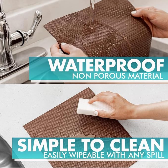 Shelf Liner, Drawer Liner & Kitchen Cabinet Liner – Thick Waterproof Rubber Refrigerator Liners, Fridge Mat, Wire Shelf Cover for Dresser, Pantry, Bathroom, Closet & Toolbox - Image 2