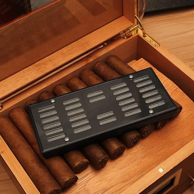 TISFA Cigar Humidifier, Cigar humidor humidifiers, Black Cuboid Humidor Humidifier (L) - Image 4
