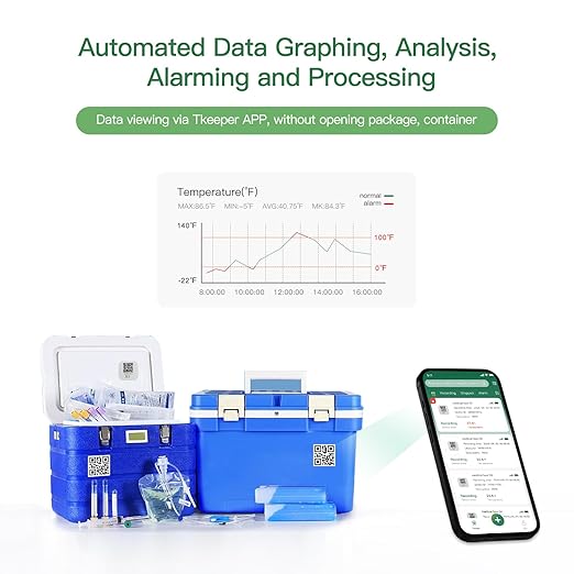 Freshliance Bluetooth Temperature Data Logger Thermometer with LED Display and Replaceable Battary, Auto Data Graphing Analysis and Multi-User Data Sharing, Location Information via APP BlueTag T100 - Image 5
