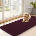 OLANLY Dog Door Mat for Muddy Paws 47x20, Absorbs Moisture and Dirt, Absorbent Non-Slip Washable Doormat, Quick Dry Chenille Mud Mat for Dogs, Entry Indoor Entryway Carpet for Inside Floor, Russet by OLANLY