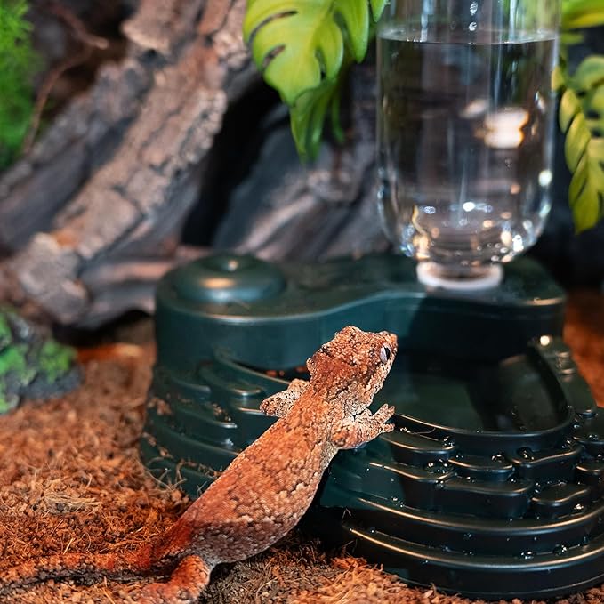 REPTI ZOO Water Feeder and Fogger, 2 in 1 Reptile Humidifier with Water Bowl, Automatic Water Dispenser for Chameleon Frog Lizard Gecko - Image 4