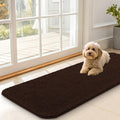 OLANLY Dog Door Mat for Muddy Paws 47x17, Absorbs Moisture and Dirt, Absorbent Non-Slip Washable Doormat, Quick Dry Chenille Mud Mat for Dogs, Entry Indoor Entryway Carpet for Inside Floor, Brown by OLANLY