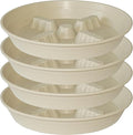 4 Pack Plant Saucer 10 inch, 8 12 14 17 inch, Plant Stand Plastic Plant Saucers for Indoors Outdoor, Heavy Duty Flower Plant Risers for Inside Pots, Pot Saucers for Plants, Grow Bags Saucers by Unknown