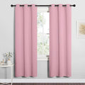 NICETOWN Bedroom Curtain Panels Blackout Draperies, Thermal Insulated Solid Grommet Blackout Curtains/Drapes (Crystal Pink, 1 Pair, 34 by 72-inch) by NICETOWN
