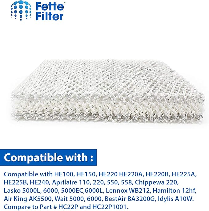 Fette Filter 2 Pack Whole House Humidifier Replacement Pads Compatible with Honeywell HC22P Also Compatible with Aprilaire Water Panel 10 Models 110 220 500 550 558 Humidifier - Image 4