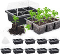 MIXC 10 Packs Seed Starter Tray Seed Starter Kit with Humidity Dome (60 Cells Total Tray) Seed Starting Trays Plant Starter Kit and Base Mini Greenhouse Germination Kit by MIXC