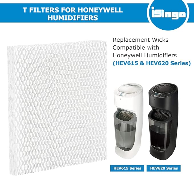 iSingo Humidifier Wicking HFT600 Fil-TER T for Honeywell Hev615 Hev620 Humidifier, Compatible with Honeywell HFT600 Humidifier Fil-TER T Compare to Part HFT600T HFT600PDQ, (6 Pack) - Image 2