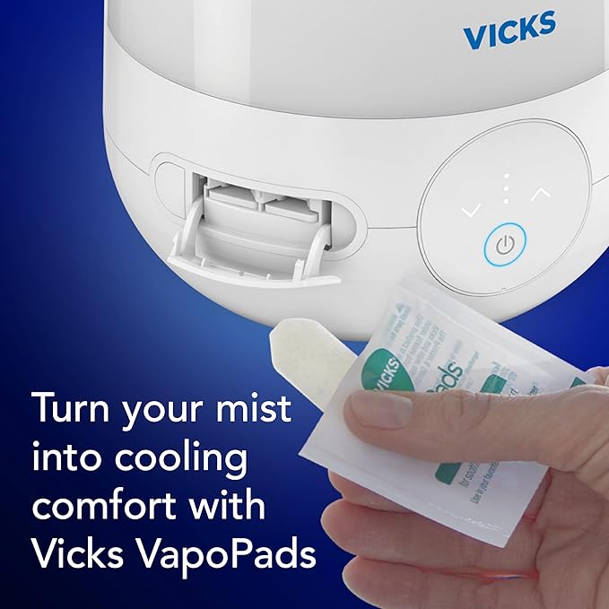 Vicks FilterFree Plus Cool Mist Plus Humidifier (VUL565), Medium Room –Filter-Free Cool Mist Humidifier for Baby, Kids and Adult Rooms, Works with Vicks VapoPads - Image 8