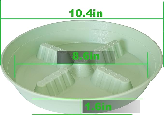 4 Pack Plant Saucer 10 inch, 8 12 14 17 inch, Plant Stand Plastic Plant Saucers for Indoors Outdoor, Heavy Duty Flower Plant Risers for Inside Pots, Pot Saucers for Plants, Grow Bags Saucers - Image 2
