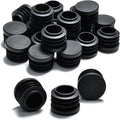 7/8" (22mm) Plastic Hole Plugs Black -Round Chair Leg Caps, Flush Mount Pipe Plugs, Tubing End Caps for Metal&Wood Legs Tube, Outdoor Furniture Feet caps & Table Plastic Plugs, 24 PCS by EASYEAH