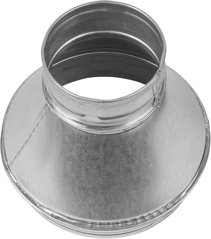 Vent Systems 6" Inch to 3" Inch Duct Reducer Adapter Connector Fitting Pipe Increaser Reducer Cone for HVAC Ventilation Systems, Exhausts and Grow Tents. (Galvanized Steel, 150 to 80 mm) - Image 9