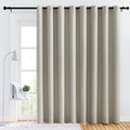 NICETOWN Lower Noise Room Divider Curtain Screen Partitions, Natural, 1 Panel, 84" Tall x 120" Wide, Blackout Sound Reducing Divider Room Curtain Panel for Doorway/Window/Sliding Door/Patio by NICETOWN