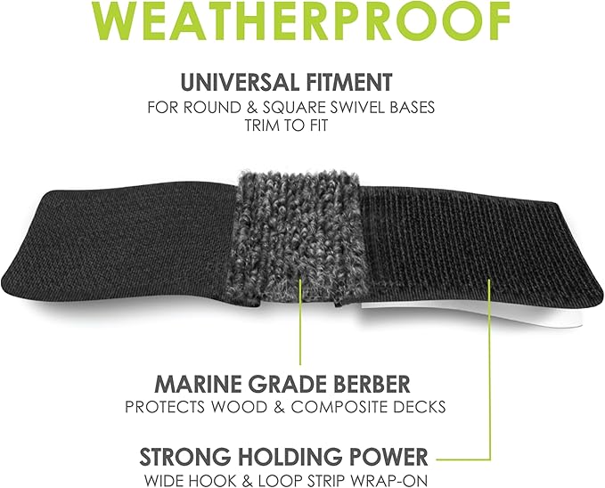 GorillaMarineGradeBerber Slipstick GorillaOutdoor Sled Base Chair Floor Protectors/Wrap Around Berber for Furniture with Tubular Legs and Bases (8 Pack) Wrap on Furniture Pads for Outdoor & Indoor Use - Image 2