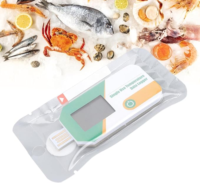 TOPINCN USB Temperature Data Logger Recorder, 32,000 Points High Accuracy Single Use IP67 Digital Temperature Humidity Data Logger for Cold Chain Transportation - Image 2