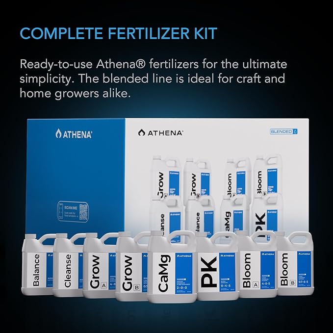AC Infinity x Athena® Cultivator Kit, Complete 2-Plant Grow Tent System with Blended Line Fertilizer Starter Kit, Dynamic Learning AI Control with WiFi-Integrated Quiet Fans, Full Spectrum EVO Lights - Image 8
