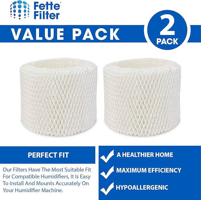 2-Pack Wick Filters Compatible with Kaz Vicks WF2 Vicks V3100 V3500N V3500 V3700 V3800 V3900 Kaz 3020 Sunbeam 1118 Series Honeywell HCM-350 HCM-630 HCM-300T Relion WA-8D Enviracaire ECM-500 - Image 2