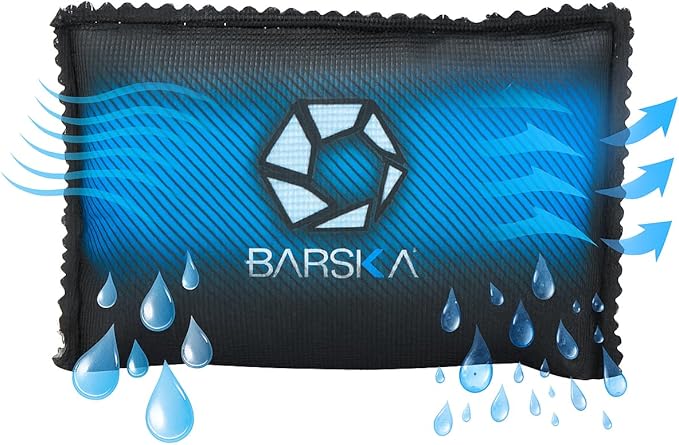 BARSKA Rechargeable Desiccant Dehumidifier - Safe Moisture Absorber for Home Closets, Gun Safes, Basement, Garage, Cars - Microwaveable - Portable Blue Dehumidifying Solution by Barska