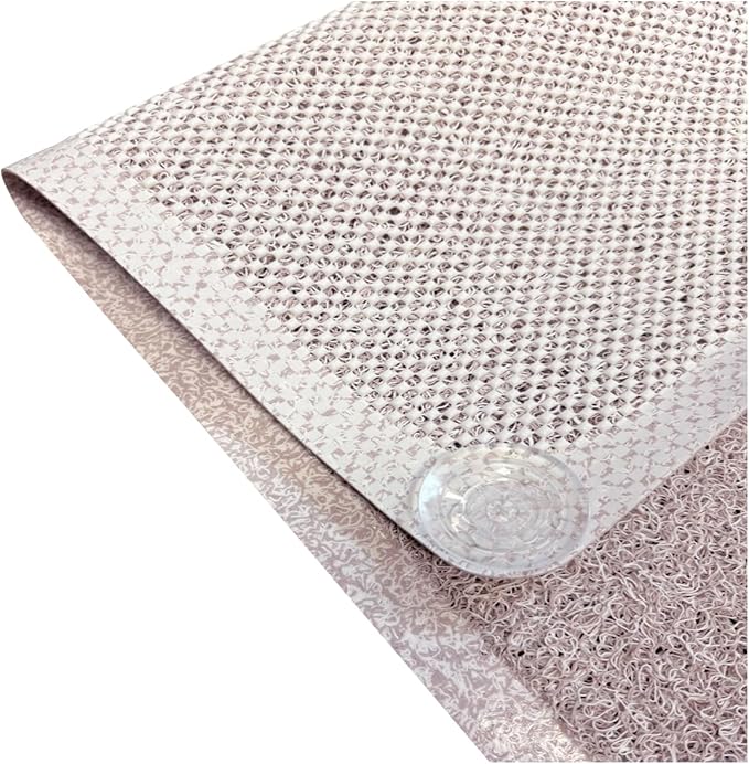 Non Slip with Suction Cups Loofah Bathmat 27"x15" & 29.5"X16.9", PVC Loofah Bathroom Mats, Loofah Mats for Shower and Bathroom, Quick Drying, (BA-82062/MAVWHI 29.5"X16.9") - Image 7