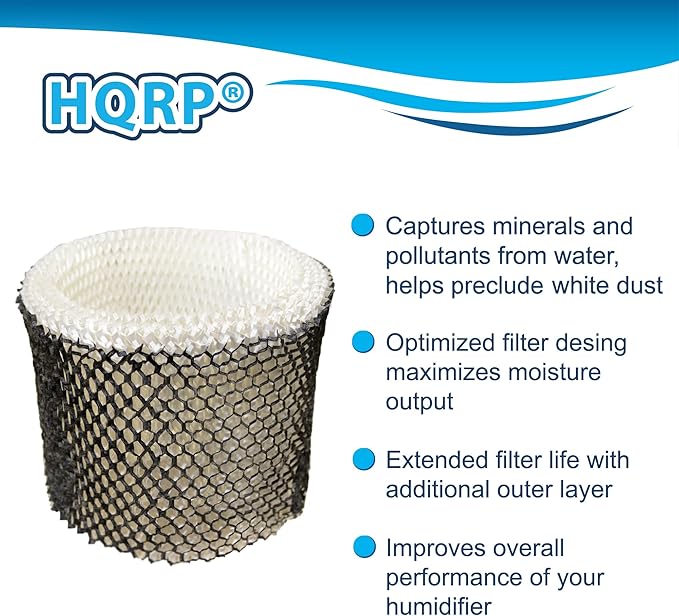 HQRP 2-pack Wick Filter compatible with Walgreens 890-WGN 890WGN LEV320 HF212-UL Cool Mist Humidifiers, W889-WGN Replacement - Image 4