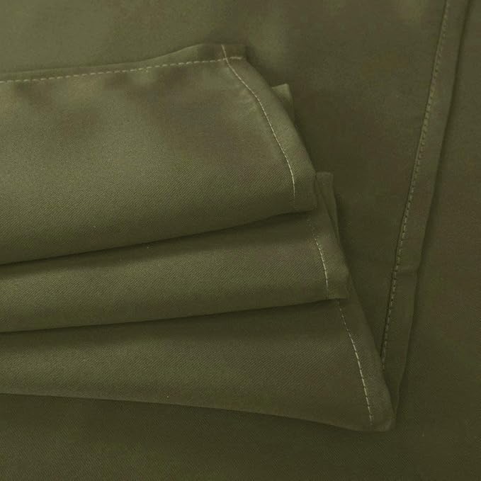 NICETOWN Blackout Room Darkening Window Curtain for Christmas Decoration, Thermal Insulated Solid Grommet Blackout Curtain/Drape for Living Room (Single Panel, 42 by 84 inches, Olive Green) - Image 4