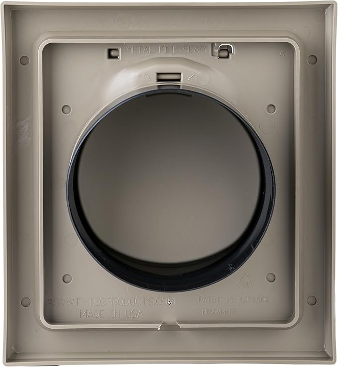 NO-PEST VENT, Exclusive Dual Door Dryer Vent Cover Outdoor 4 inch with Collar, Made in USA w Highest UV Resistant Plastic in any Outdoor Vent Cover (Wood Stock Brown, 4" Plastic WIth Collar) - Image 6