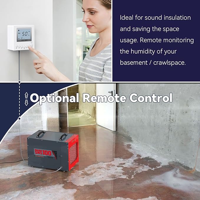 Abestorm 220 Pint Commercial Dehumidifier with Pump, Crawl Space Dehumidifier for Basement, Industry Water Damage Unit, Large Capacity, Auto Operation/Defrost, Memory Starting - Image 4