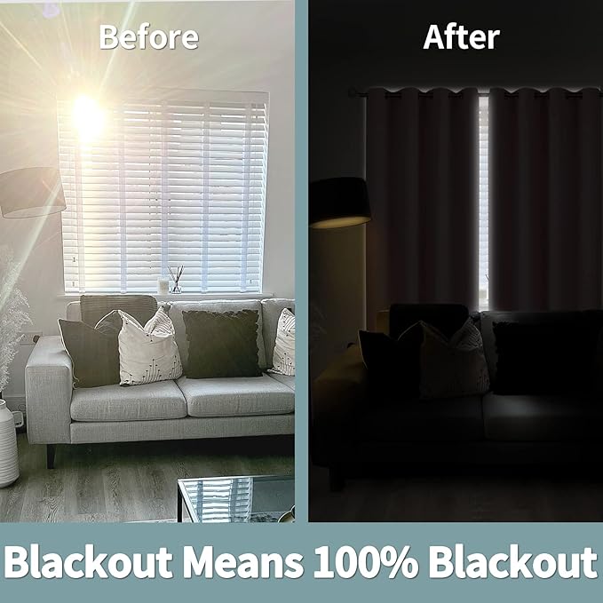 BGment Baby Pink Blackout Curtains for Girls Room 63 Inch Length 2 Panels, Thermal Insulated Full Light Blocking Grommet Noise Cancelling Window Curtains for Nursery Bedroom, 42 Inch Wide Each - Image 3