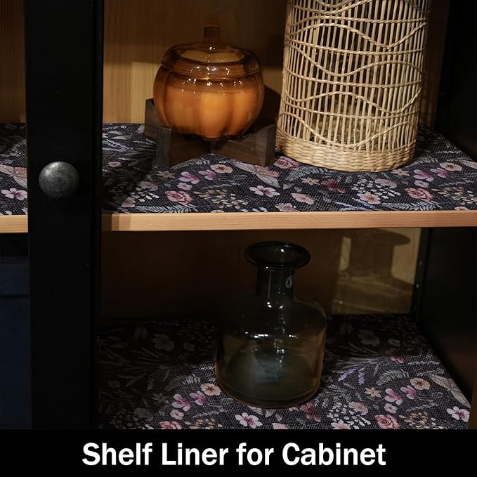 24IN x 10FT Butterfly Shelf and Drawer Liner for Kitchen Cabinets, Non-Adhesive and Strong Non-Slip Floral Shelf Cabinet Drawer Liners for Kitchen, Waterproof Cupboard Liners,Easy to Clean - Image 4