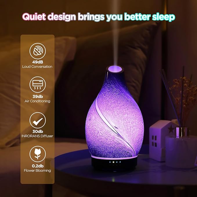 Star River Aromatherapy Diffuser - 160ml Ultrasonic Essential Oil Diffuser with 7-Color LED Night Light, Cool Mist Humidifier, Intermittent Mode & Auto Shut-Off for Home, Gift - Image 3