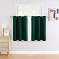 ChrisDowa Small Window Curtains for Kitchen and Bedroom - Grommet Short Thermal Insulated Room Darkening Curtains (2 Panels, Forest Green, 52 x 36 Inch) by ChrisDowa