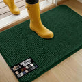 GORILLA GRIP SOAKSTOPPER Dog Door Mat, 36x24 Machine Washable Rug Absorbent Doormat Captures Moisture Mud Dirt, Quick Dry Soft Chenille Entryway Rugs Indoor Entrance Mats for Dog Paws, Deep Green by GorillaGrip