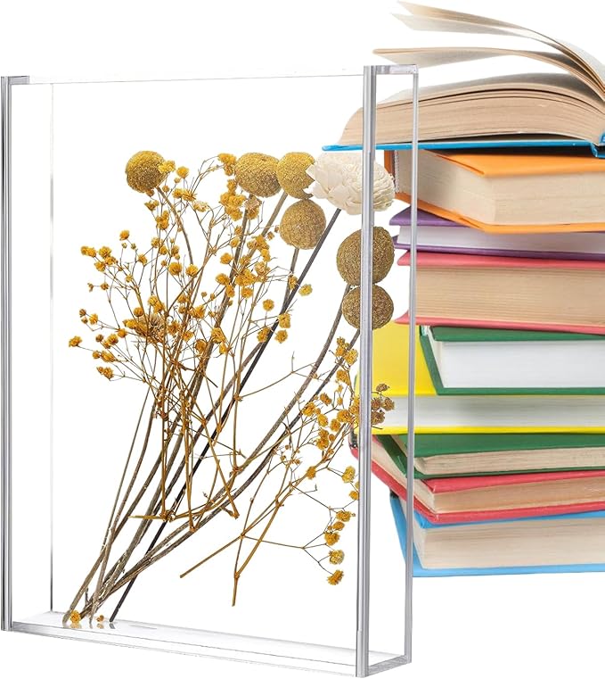Flowers Memory Display Box - Clear Tabletop Storage Case, Photo Specimen Holder, Multifunctional Collection Organizer, Souvenir Ticket Postcard Box, Memory Container For Photos Specimens Souvenirs - Image 9
