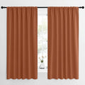 NICETOWN Blackout Curtains and Drapes - Thermal Insulated Solid Rod Pocket Blackout Draperies/Panels for Living Room, Bedroom (Burnt Orange, 1 Pair, 62 by 63 inches) by NICETOWN