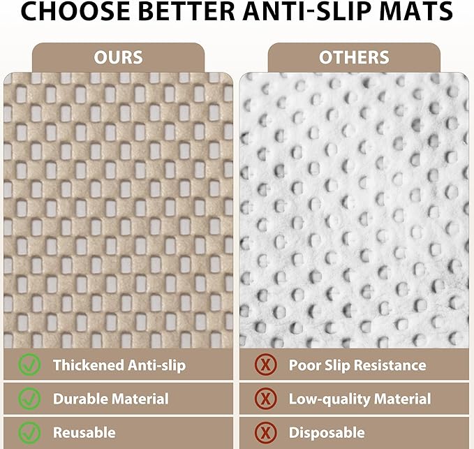 Shelf Liners for Cabinets-Drawer Liner Cabinet Liners for Shelves Kitchen,Non-Adhesive,Non-Slip,Beige,12 x 180 inch - Image 7