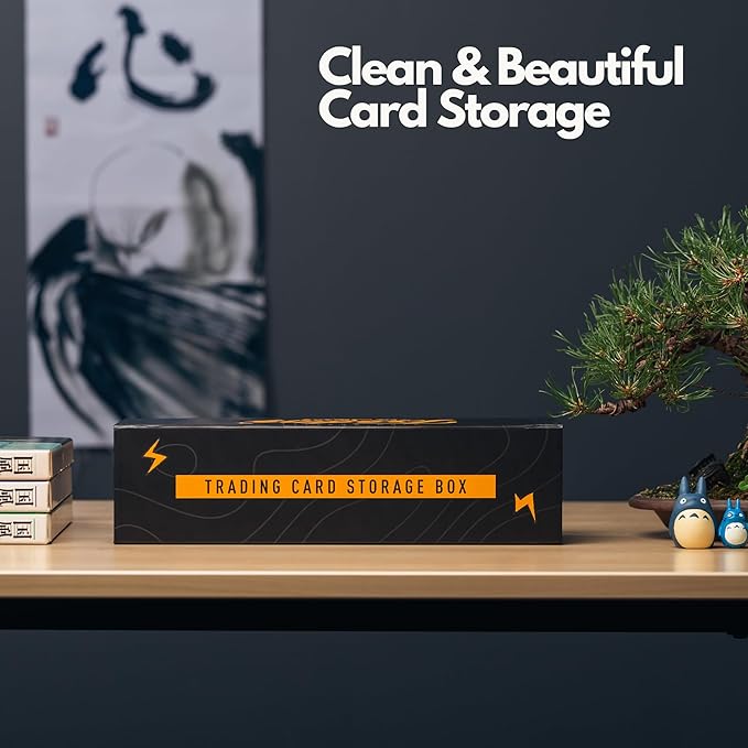 Trading Card Storage Box [3 PACK] - Magnetic Lid | Fits 800 Cards, 200 Toploaders, or 50 One Touch - Baseball Card Storage Box - Labels included - Image 5
