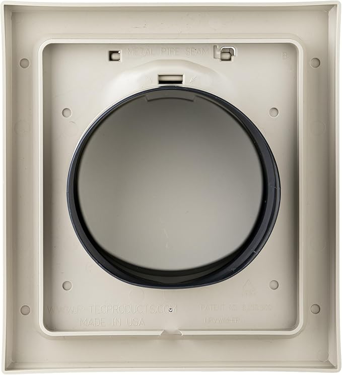 NO-PEST VENT, Exclusive Dual Door Dryer Vent Cover Outdoor 4 inch with Collar, Made in USA w Highest UV Resistant Plastic in any Outdoor Vent Cover (Tan, 4" Plastic WIth Collar) - Image 8