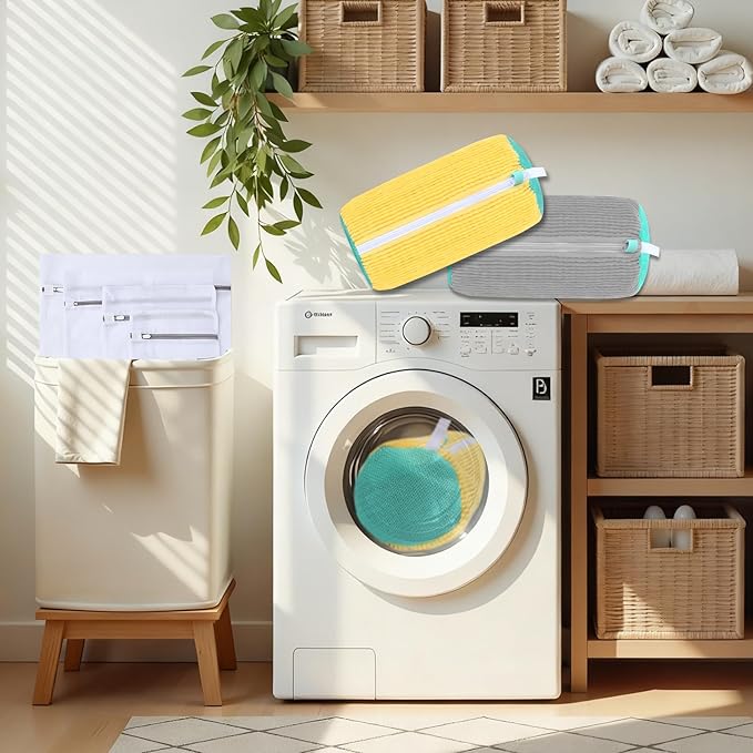 Shoe Washing Machine Bags 2Pcs, Shoe Cleaning Bag, 5-Size Laundry Bags- Reusable Washer & Dryer Safe for All Sneakers/Boots Machine Washable Laundry Kit - Image 2