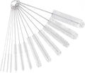 CiaraQ Bottle Cleaning Brushes, 8 Inch Nylon Tube Brush Set, Cleaner for Narrow Neck Bottles Cups with Hook, Set of 13pcs, White by CiaraQ