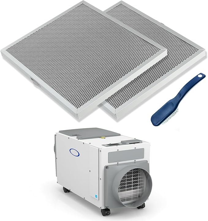 5881 Dehumidifier Filter MERV 8 Washable （ 2 Filter Boards +1 Soft Brush），for Whole-House Dehumidifiers E080(E080H/KZ)/E100(E100C/H)/8192A, Dehumidifying Ventilator 8192A by Unknown