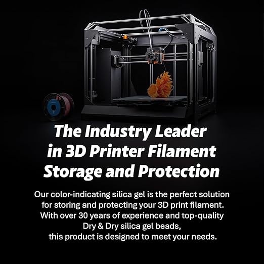 "Dry & Dry" [1 Quart] Premium Orange Indicating Silica Gel Desiccant Beads(Industry Standard 3-5 mm) - Rechargeable Silica Gel Beads(2 LBS) - Image 3