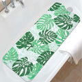 Tropical Leaves Bathtub Mat Non Slip, Boho Bath Tub Mat Baby Bath Mats for Bathroom Anti Slip Shower Mats for Inside Shower, Green Plants Bathmat with Suction and Drain Holes Machine Washable, 40″x16″ by Unknown