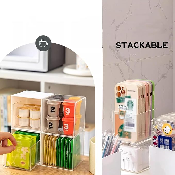 Acrylic Box Clear Display Boxes with Lids 2 Packs 5.9x5.9x5.9Inch Acrylic Square Cube Decorative Boxes Jewelry Storage Box for for Birthday Valentine's Day Party Favor Candy Pill and Tiny Jewelry - Image 4
