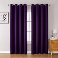 ChrisDowa Blackout Curtains 108 Inches Long 2 Panels Set for Living Room, Grommet Thermal Insulated Room Darkening Curtains for Bedroom (Royal Purple, 52 x 108 Inch) by ChrisDowa
