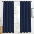 NICETOWN Blackout Curtain Panel, Navy Blue, 55 inches Wide by 86 inches Long, 1 PC, Light Blocking Room Darkening Drape/Drapery for Nursery Room, Ring Top by NICETOWN