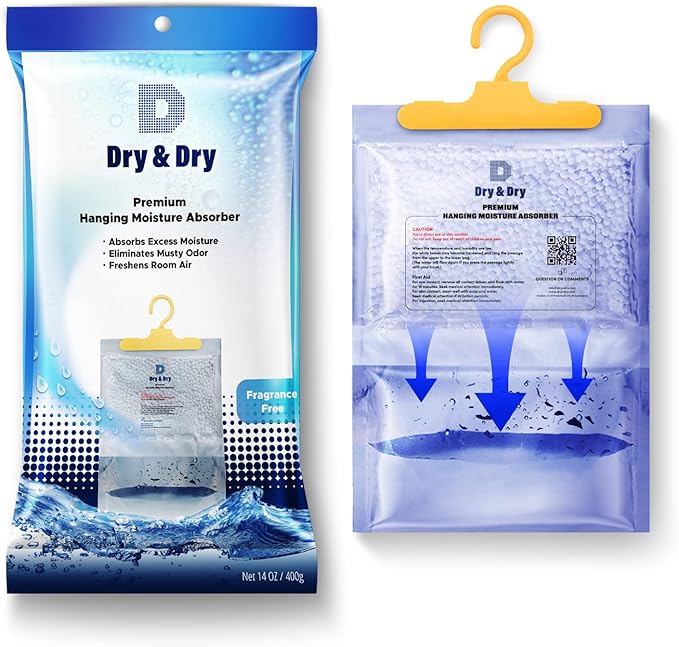 Dry & Dry Premium Moisture Absorbers for Home, Basement & Bedroom - Small Dehumidifiers - White (8 Pack) - Image 3