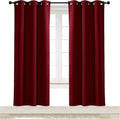 NICETOWN Christmas Red Blackout Window Christmas Curtain for Kitchen, Noise Reducing Solid Grommet Window Treatment Drapery/Drape for Bedroom Decor (1 Panel, 42 by 72 inches) by NICETOWN