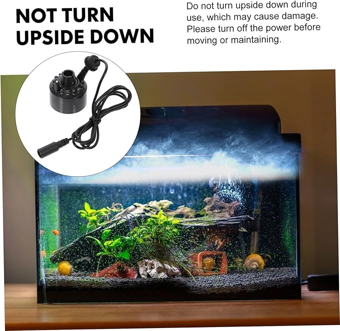 Fog Maker with Light Mist Effect Ultrasonic Atomizing Head for Fish Tank Rockery Aquarium Indoor Garden Bonsai Decor Low Noise Machine - Image 3