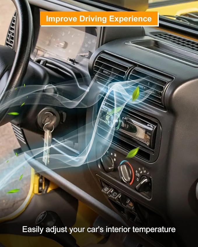 HS-373 Climate Control Module Compatible with Jeep Wrangler TJ 1999-2004, HVAC Control Module with Blower Motor Switch, A/C Heater Control Switch Replace SW2348 55037473AB, A/C Heater Control Panel - Image 3
